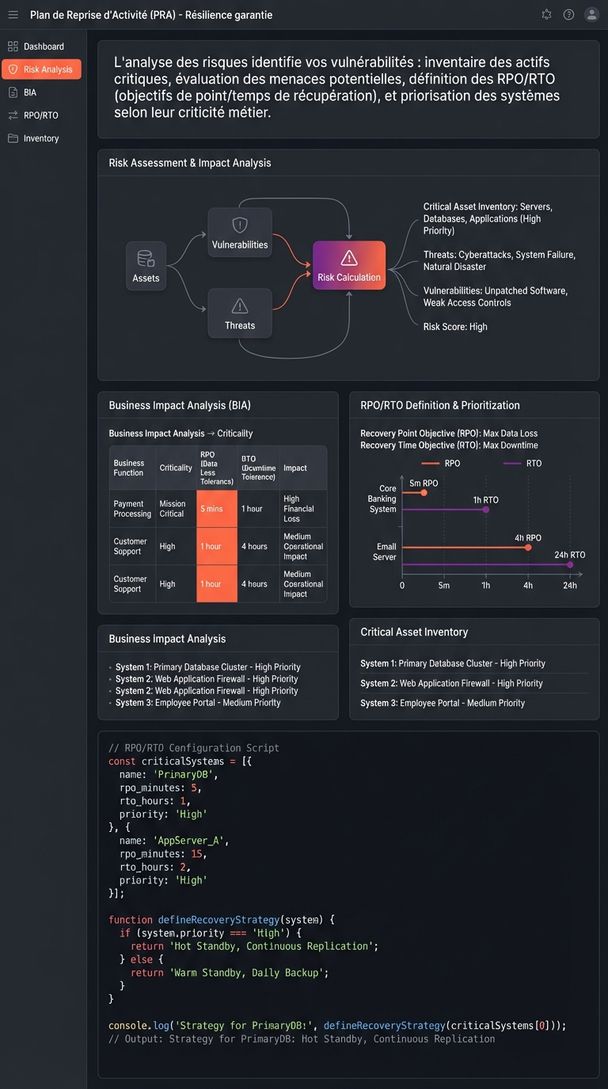 Plan de Reprise d'Activité (PRA) - Résilience garantie